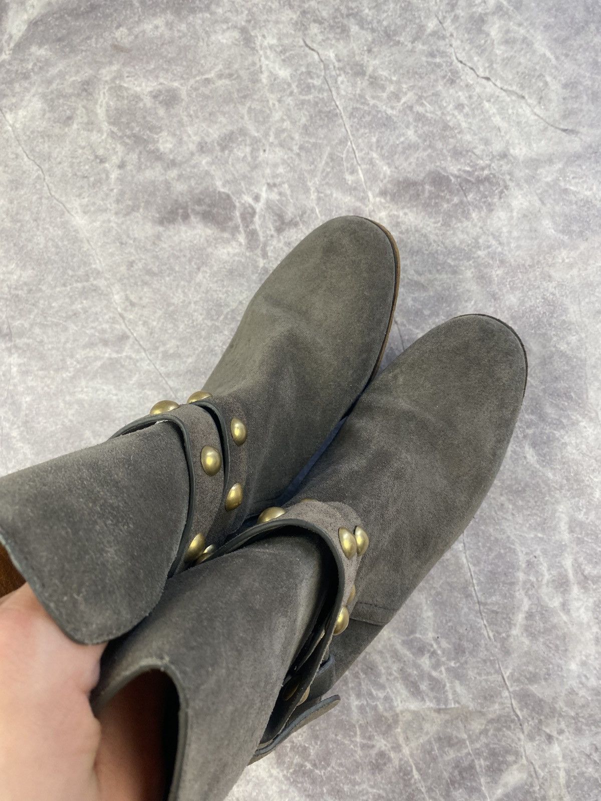 See by Chloe See by Chloe Luxury Suede Boots With Metal Studded Size: 37 Size US 7 / IT 37 - 6 Thumbnail
