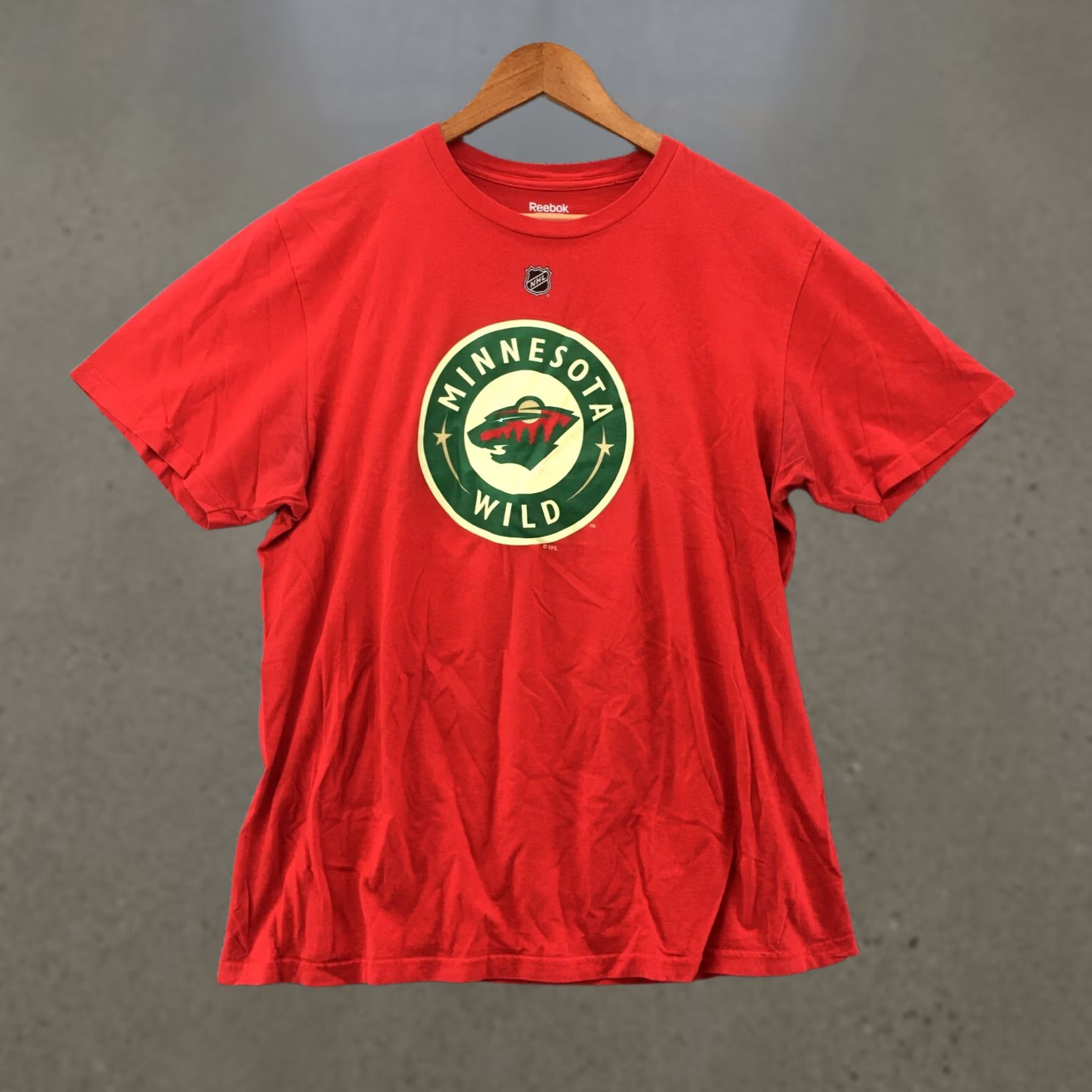 Reebok Reebok Minnesota Wild Shirt Mens L Red Cotton Short Sleeve Pullover Casual Size US L / EU 52-54 / 3 - 1 Thumbnail