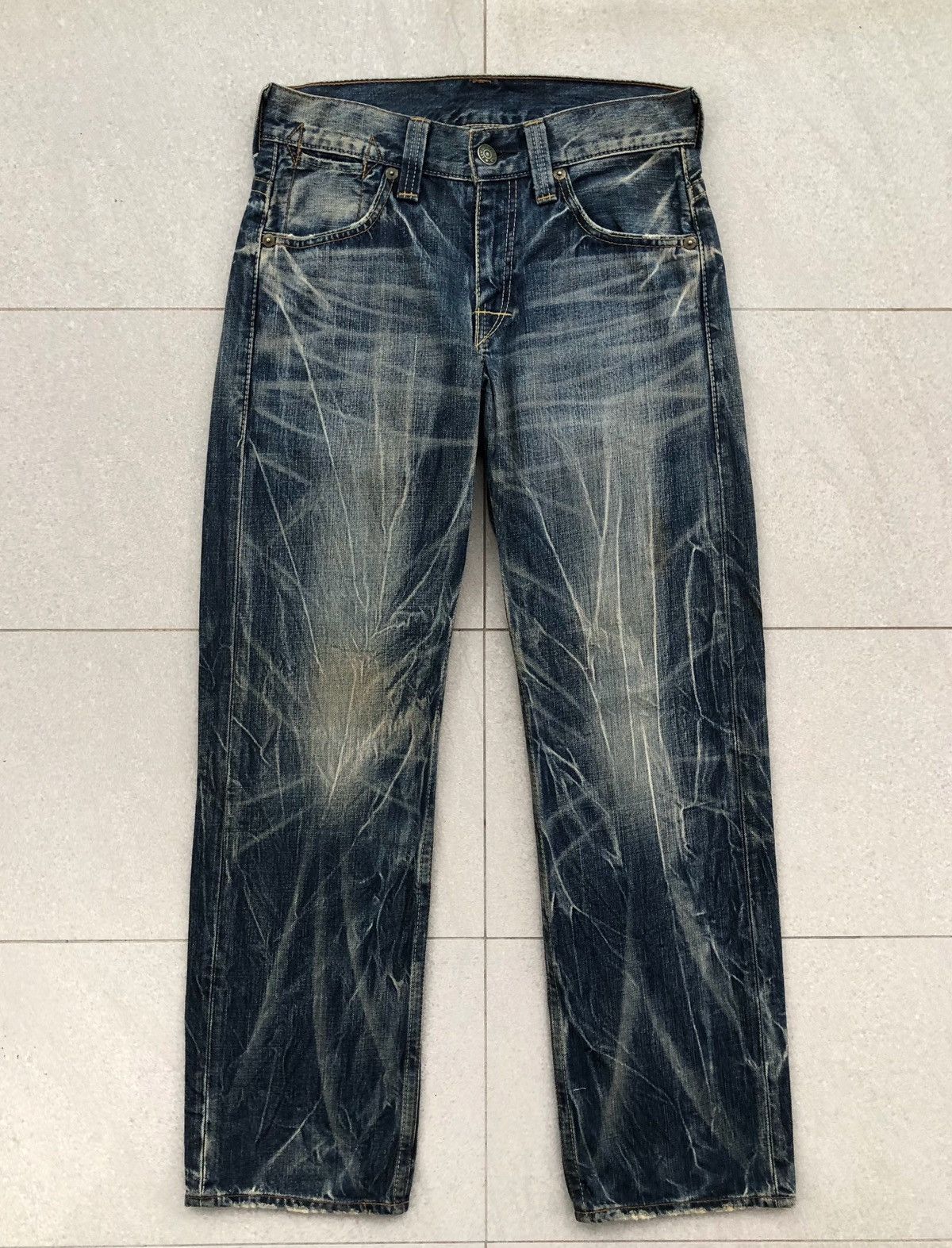 Levi's Vintage Levi's 503 straight-leg washed denim jeans Size US 31 - 1 Thumbnail