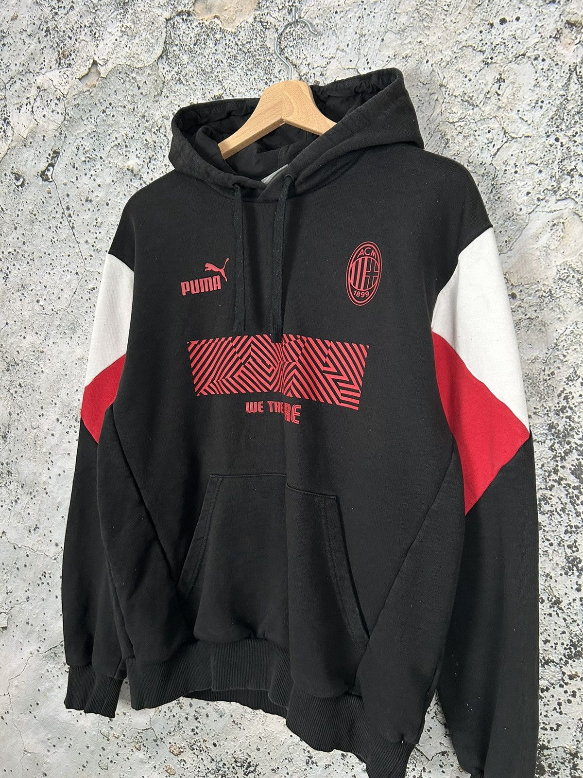 Puma AC Milan Soccer Football Hoodie Vintage Puma Streetwear Size US M / EU 48-50 / 2 - 2 Thumbnail