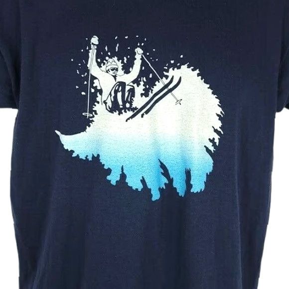Vintage VINTAGE Condor T Shirt Mens Size Medium 80s Downhill Skiing Made In USA Blue Cotton Blend Short Sleeve Crew Neck Solid Pattern Size US M / EU 48-50 / 2 - 2 Thumbnail
