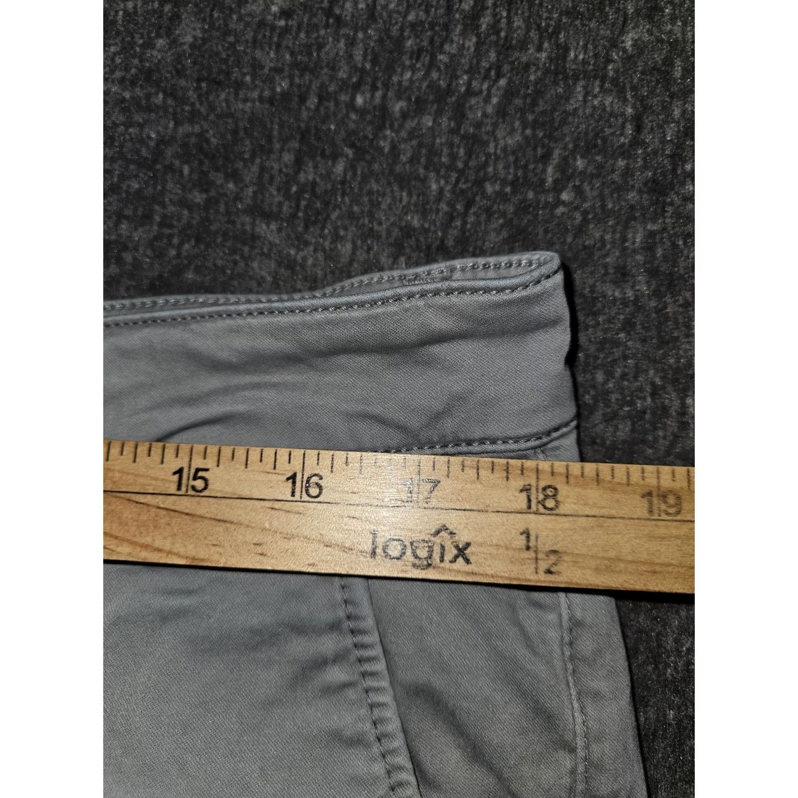 Mavi Mavi Mens Gray Chino Pants Slim Fit Tapered Cotton 36x3 Pockets Flat Front Zip Fly Button Size US 36 / EU 52 - 2 Thumbnail