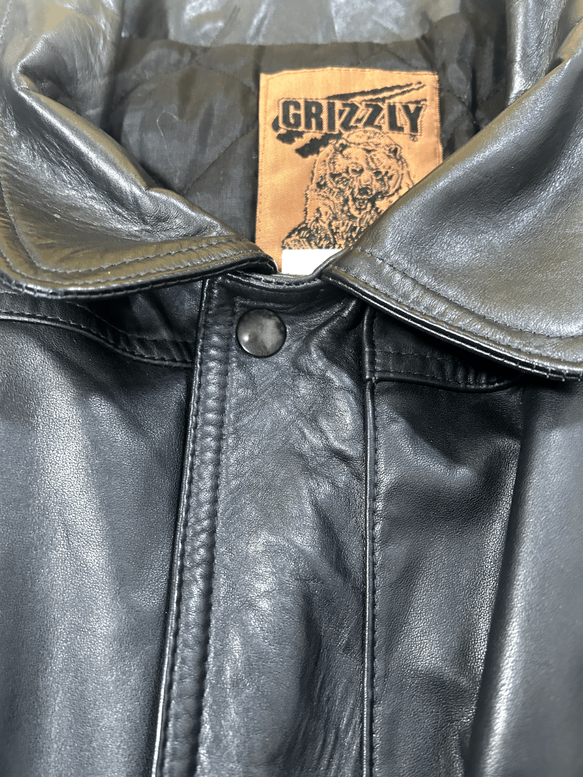 Dakota Grizzly Vintage 90s Grizzly Genuine Leather Bomber Button Up Jacket Size US XL / EU 56 / 4 - 5 Thumbnail