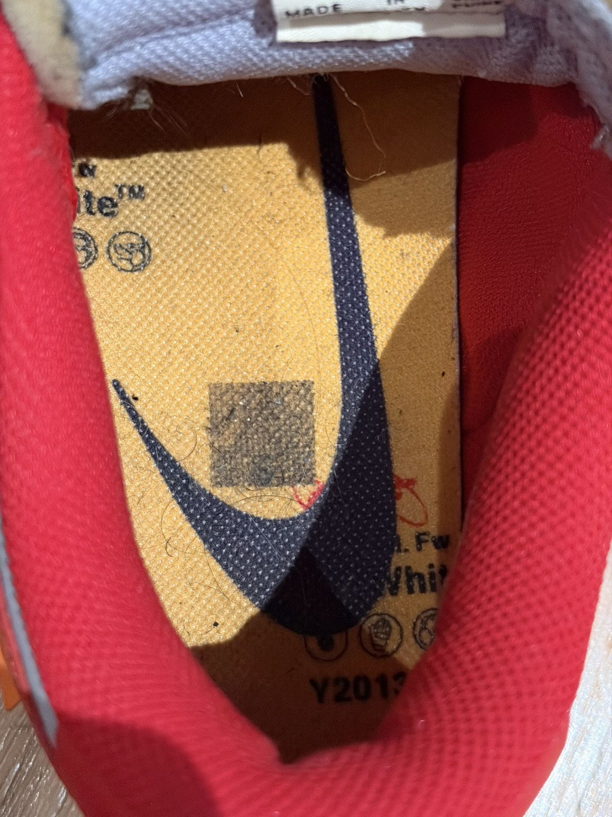 Nike × Off-White Off white university red dunk Size US 10.5 / EU 43-44 - 6 Thumbnail