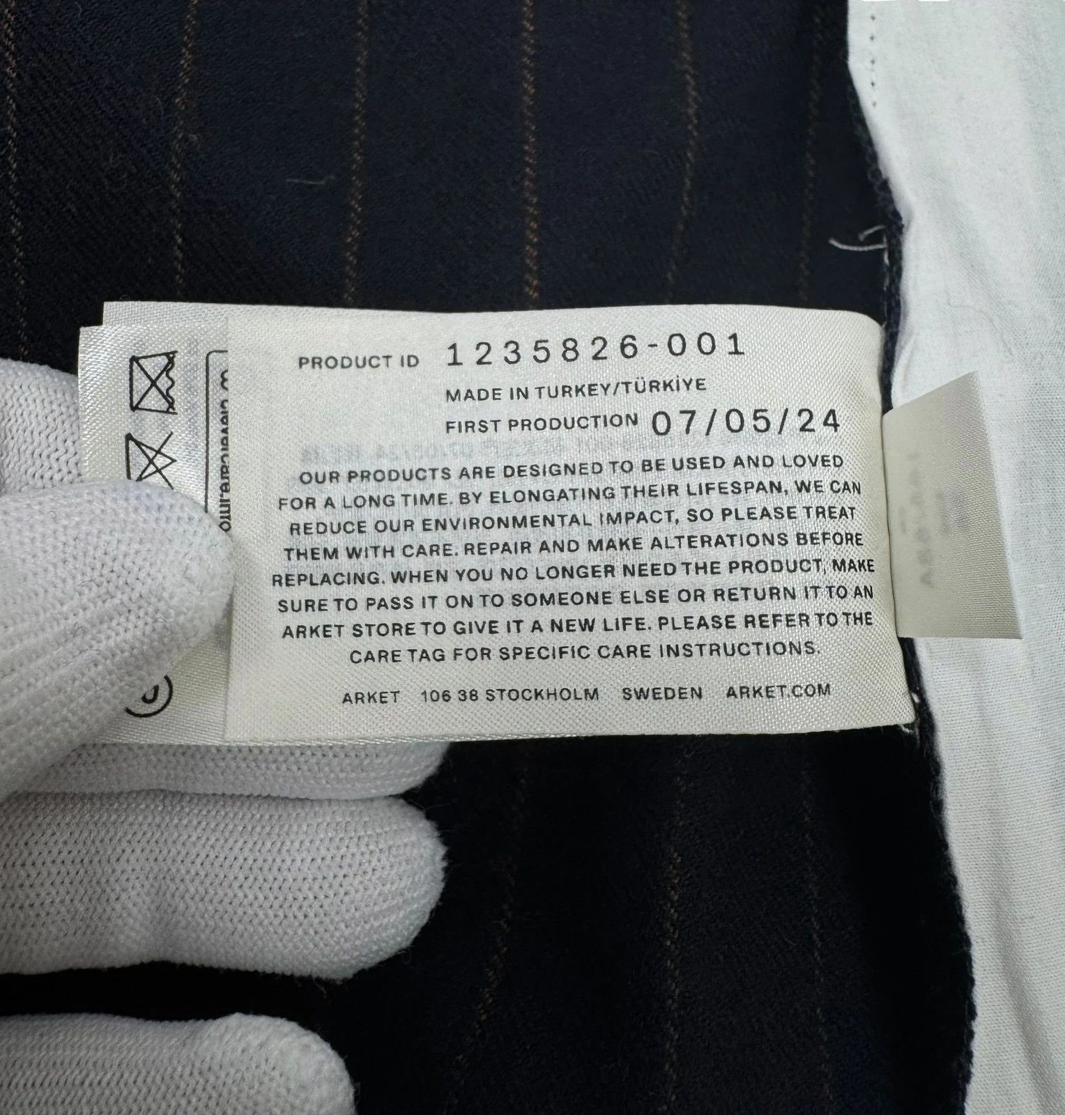 Arket Arket Wool Dress Pants Wide Leg Striped size 36 Size 26" / US 2 / IT 38 - 11 Thumbnail