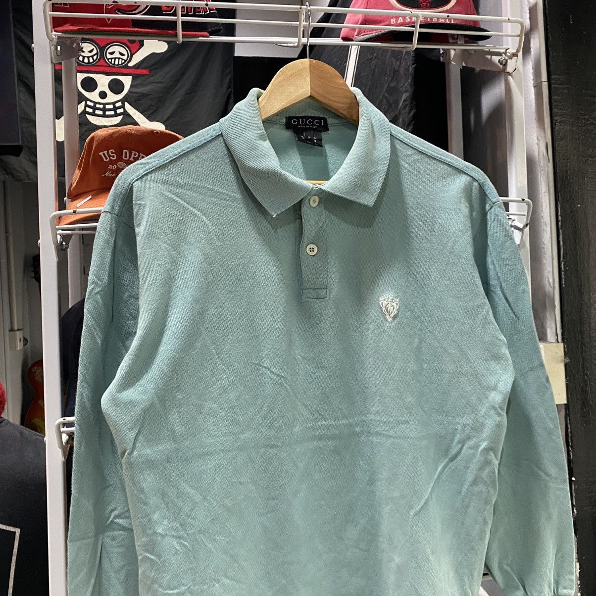 Gucci Gucci Logo Knight Crest Vintage Polo T-shirt LongSleeve Size US S / EU 44-46 / 1 - 3 Thumbnail