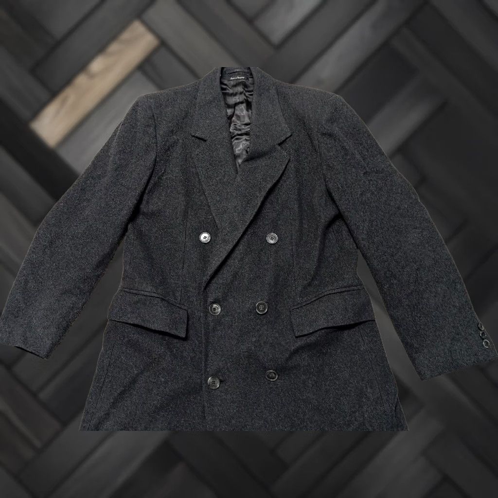 Stafford VINTAGE Stafford Overcoat Wool Black 40R Long Double Breasted Coat Mens XS? Size US M / EU 48-50 / 2 - 1 Thumbnail