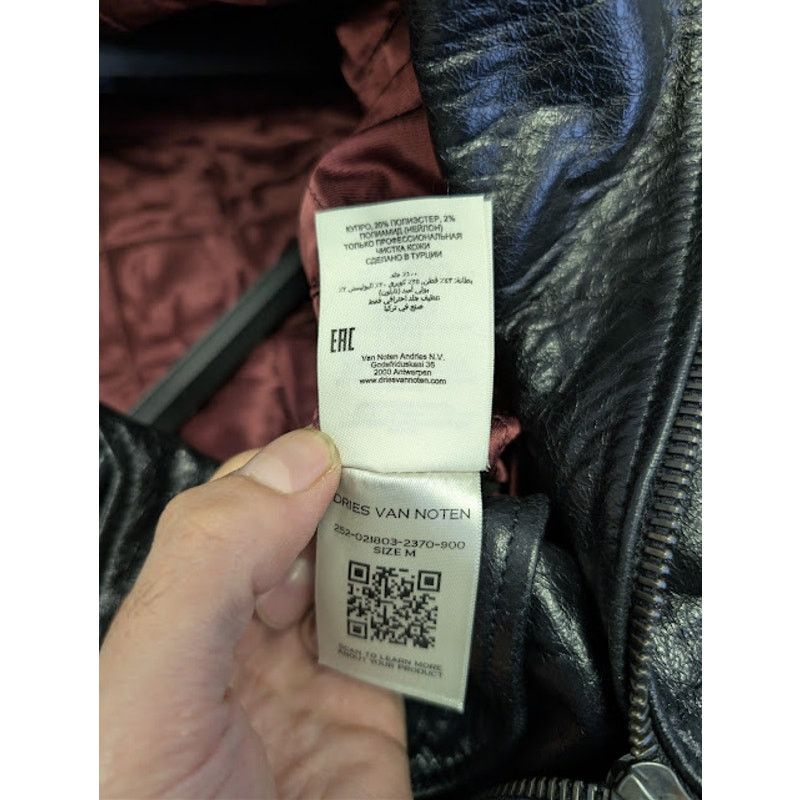 Dries Van Noten o1rshd1 Vintage Lodz Leather Biker Jacket in Black Size US M / EU 48-50 / 2 - 22 Thumbnail