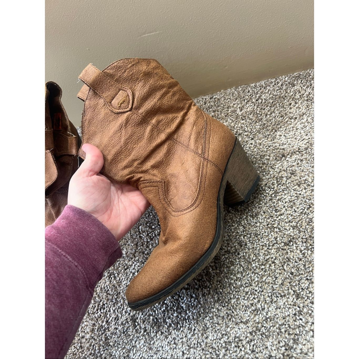 Other Rocket Dog Brown Cowboy/Western Boots Woman’s 10 Preowned Size US 10 / IT 40 - 2 Thumbnail