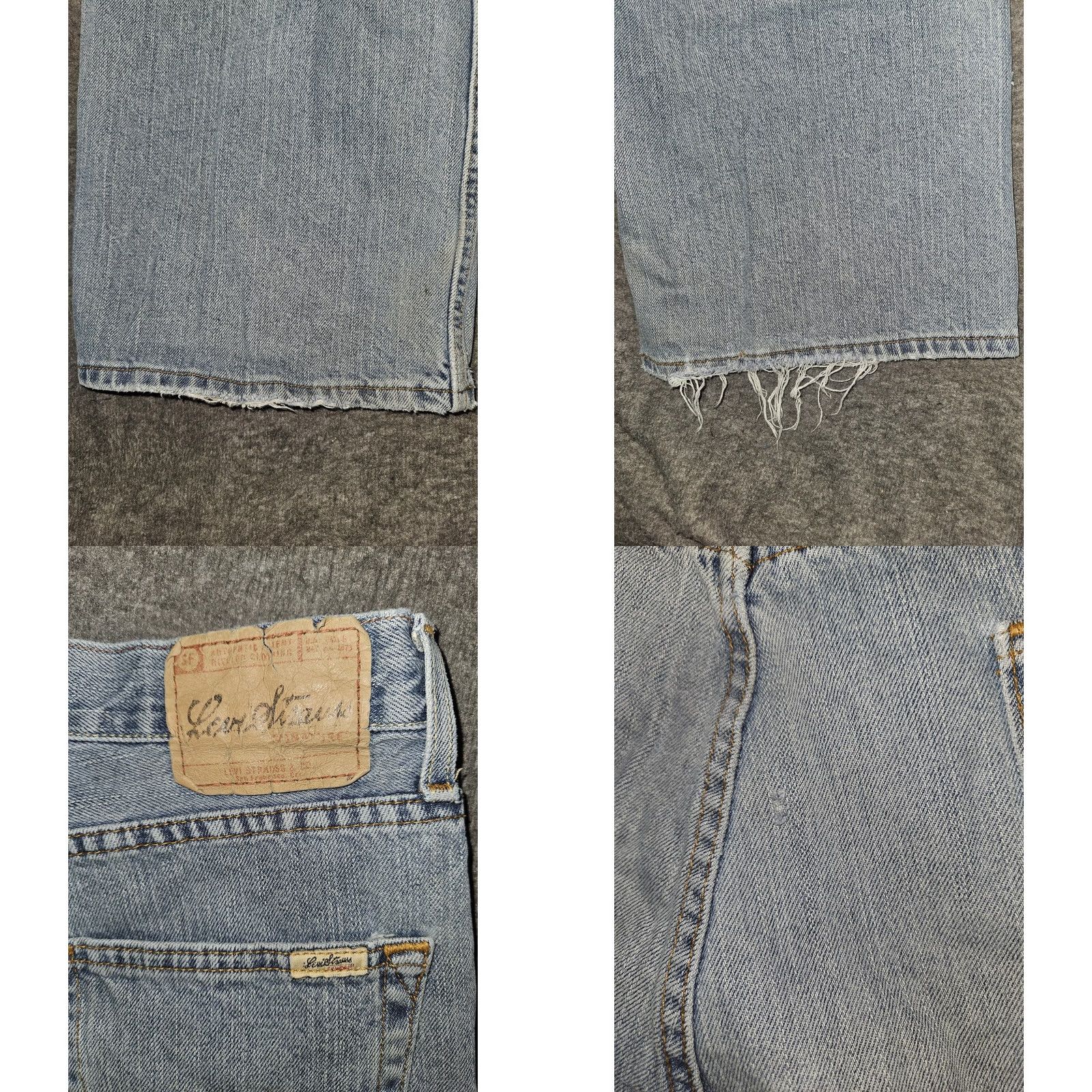 Vintage Levi Strauss Signature Low Loose Boot Jeans Mens 36x32 Light Blue Denim Vintage 5-Pocket Logo Zip Front Bootscut Regular Waist Mens Size US 36 / EU 52 - 8 Thumbnail