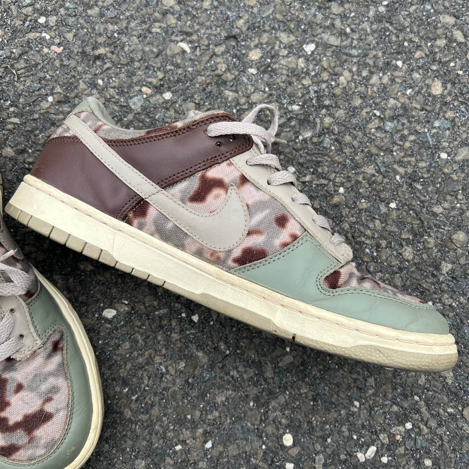 Nike × Vintage Vintage 2005 nike dunk low pro Camo 307696-351 skate shoes Size US 10 / EU 43 - 3 Thumbnail