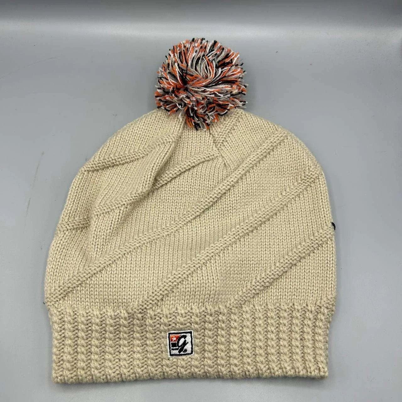 The Game Oklahoma State Cowboys Hat Men Beige Knitted Beanie Pom Pom Size ONE SIZE - 1 Thumbnail