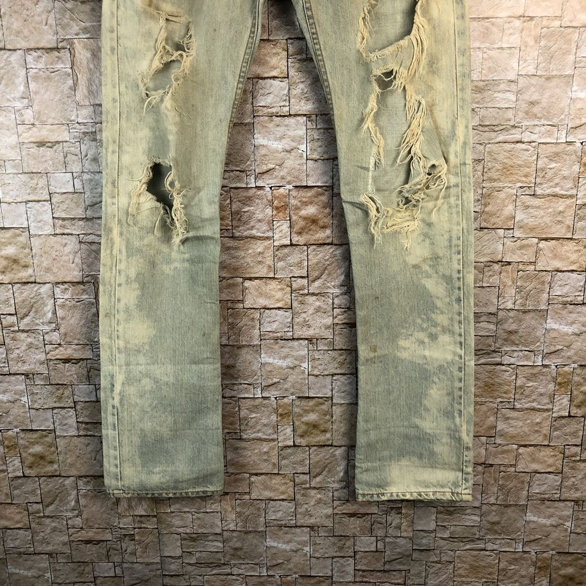 Japanese Brand Jacky Gear japan Blue ripped Distressed Denim Pants #A950 Size US 30 / EU 46 - 6 Thumbnail