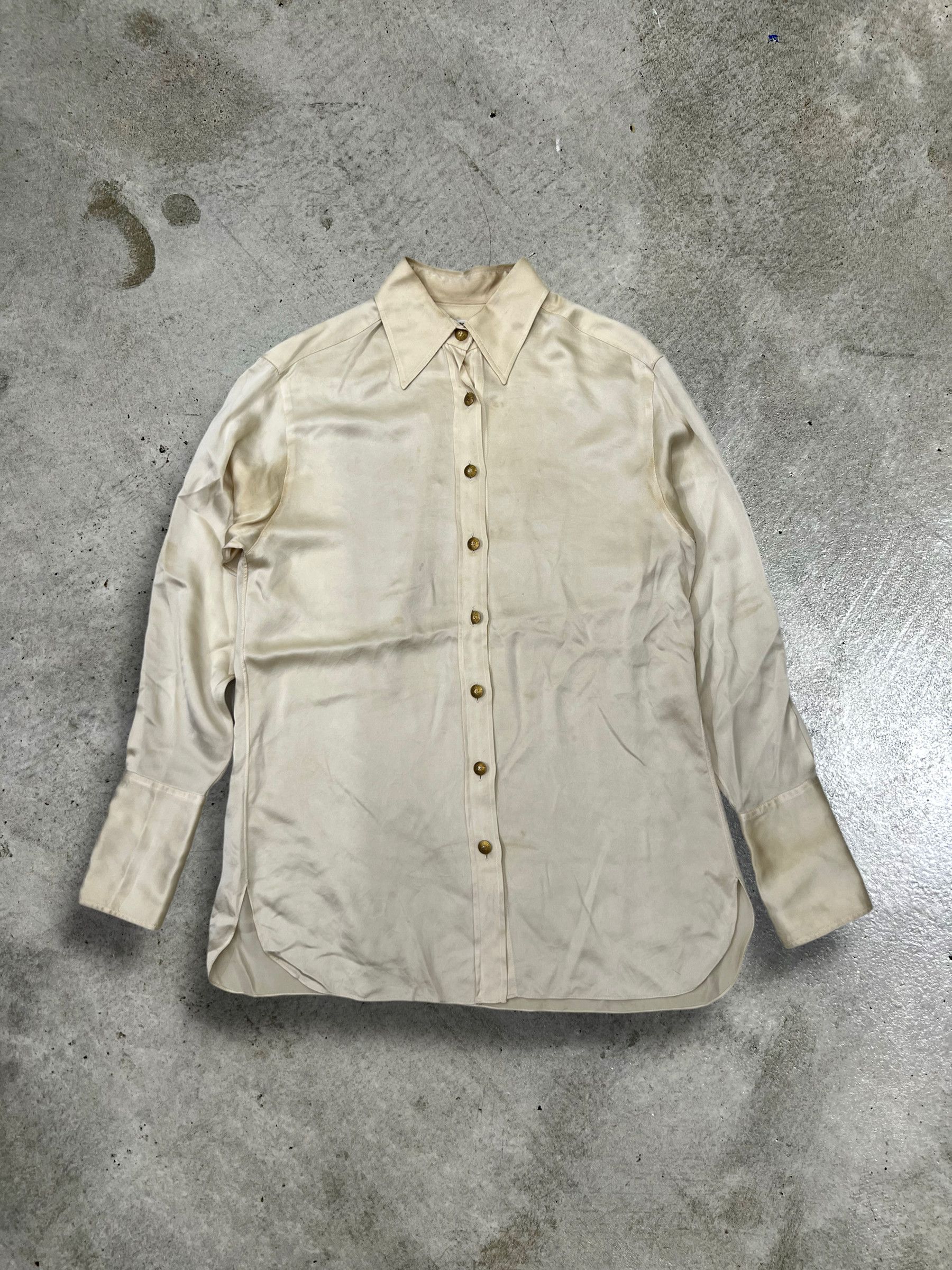 Chanel Vintage CHANEL Silk Blouse (L) GTMPT386 Size L / US 10 / IT 46 - 1 Thumbnail