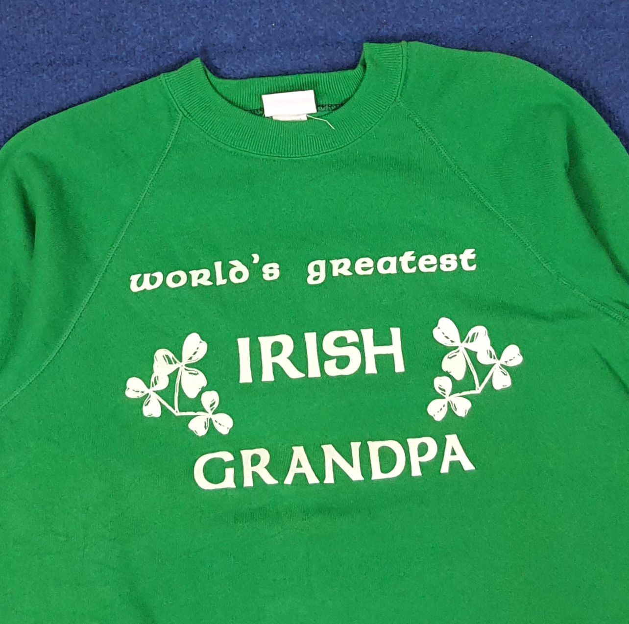 Vintage Vintage WORLD'S GREATEST IRISH GRANDPA Sweatshirt C225N18 Size US M / EU 48-50 / 2 - 2 Thumbnail