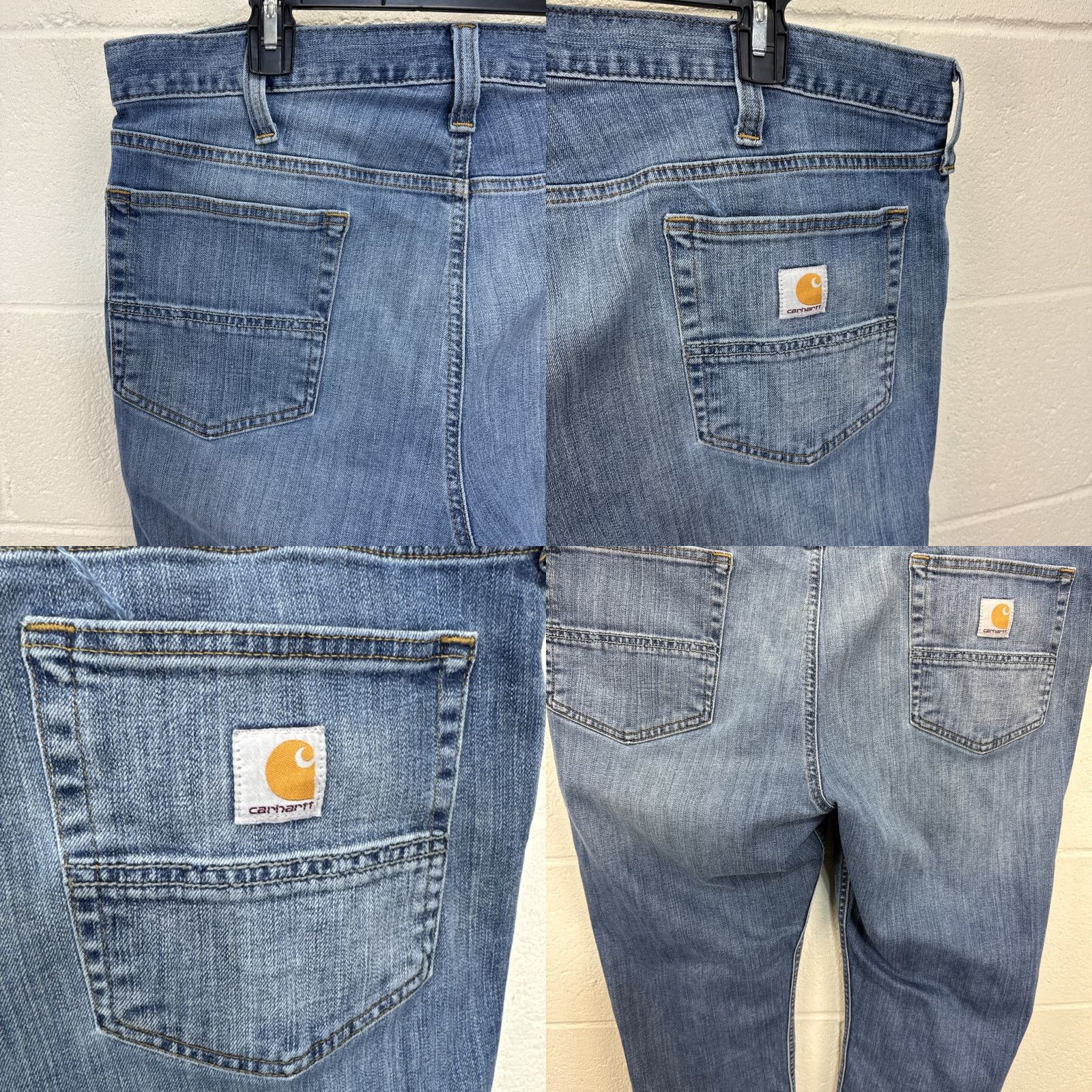 Carhartt Carhartt Jeans Men's 38x30 Blue Denim Relaxed Fit Stretch Workwear 102804-964 Size US 38 / EU 54 - 8 Thumbnail
