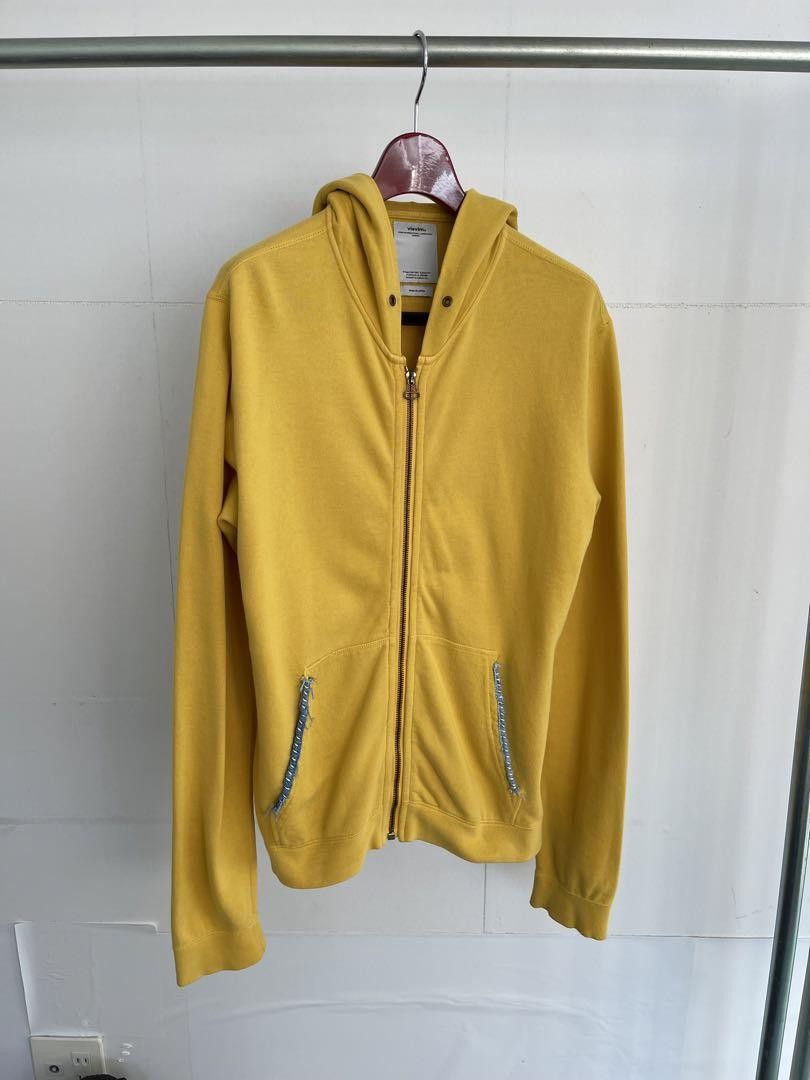 Image of Visvim Zip Up Hoodie in Yellow, Men's (Size Small)