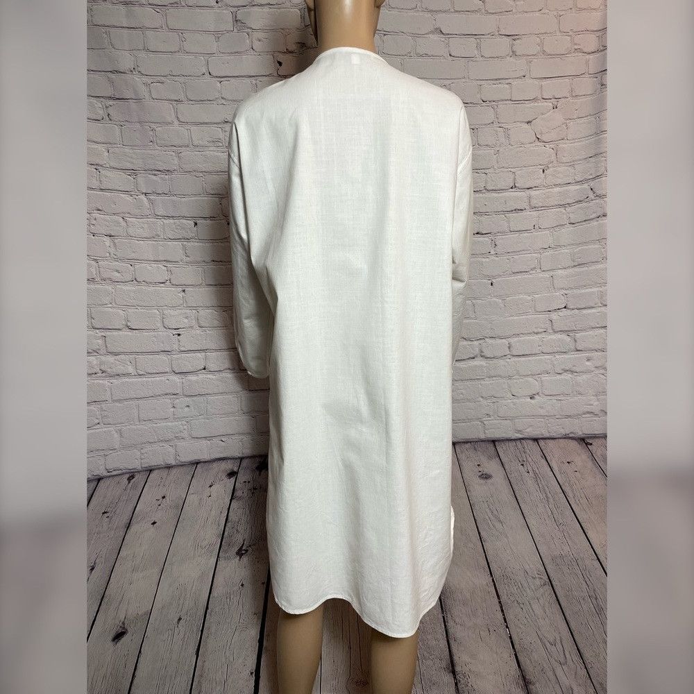 Uniqlo Ines de la Fressange Uniqlo Cotton White Summer Coat Size X Size XXS / US 00 / IT 34 - 5 Thumbnail