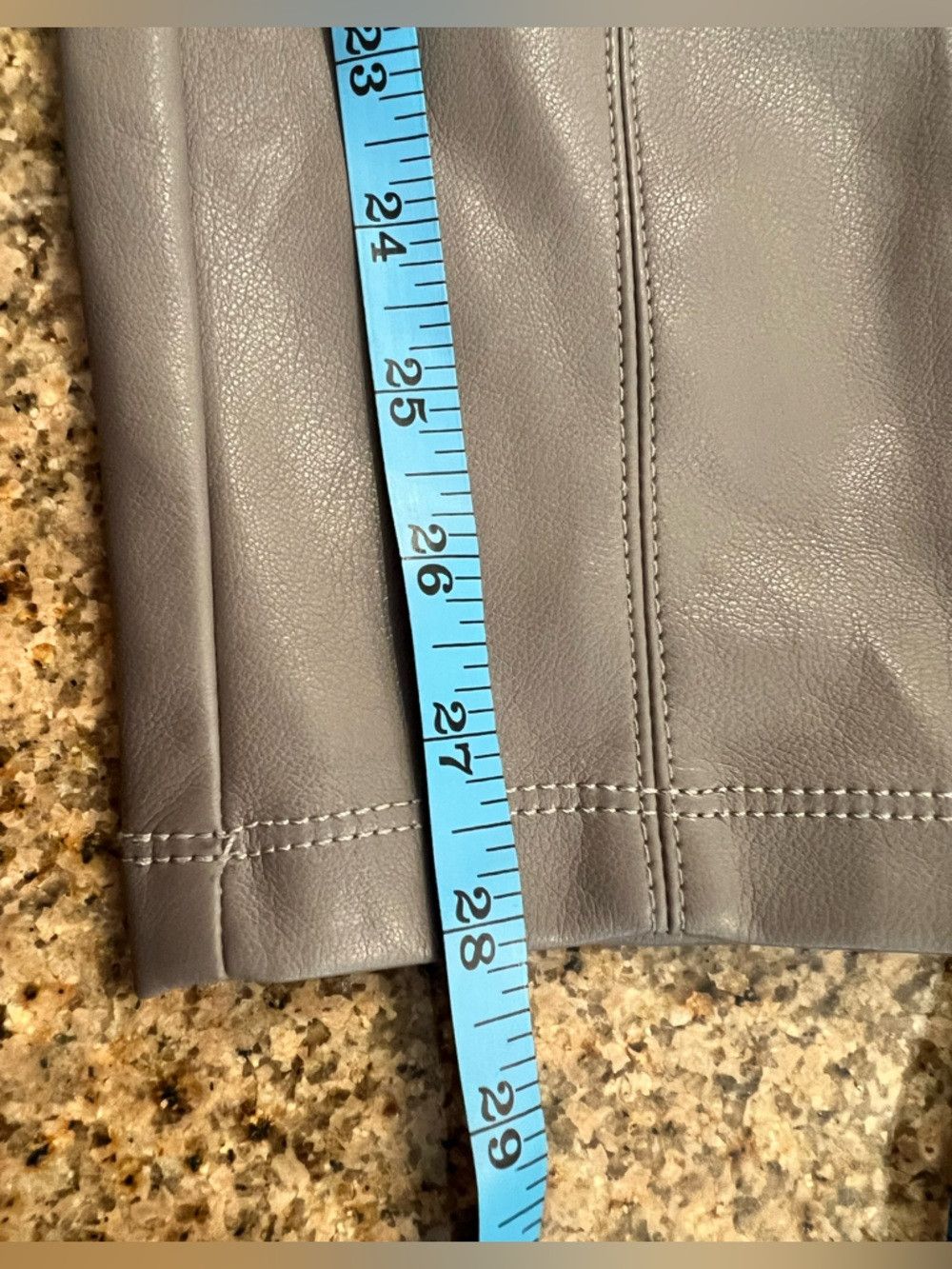Other Marc New York Andrew Marc Faux Leather Pants Gray Slim Fit Size 28" / US 6 / IT 42 - 9 Thumbnail