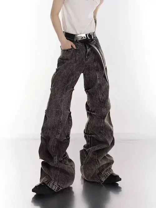 Japanese Brand Vtg Micro Flared Denim Pants Bootcuts Vintage street jeans Size US 34 / EU 50 - 2 Thumbnail