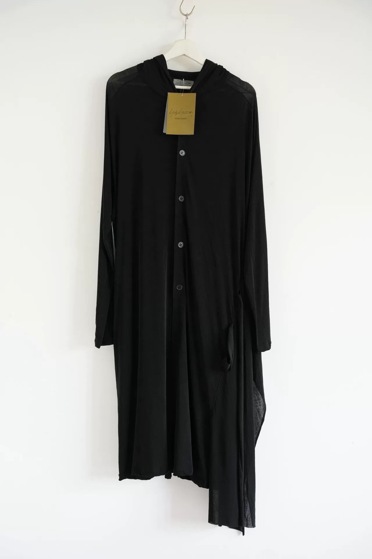 Yohji Yamamoto asymmetric hooded long cardigan by Yohji Yamamoto Size US M / EU 48-50 / 2 - 1 Thumbnail