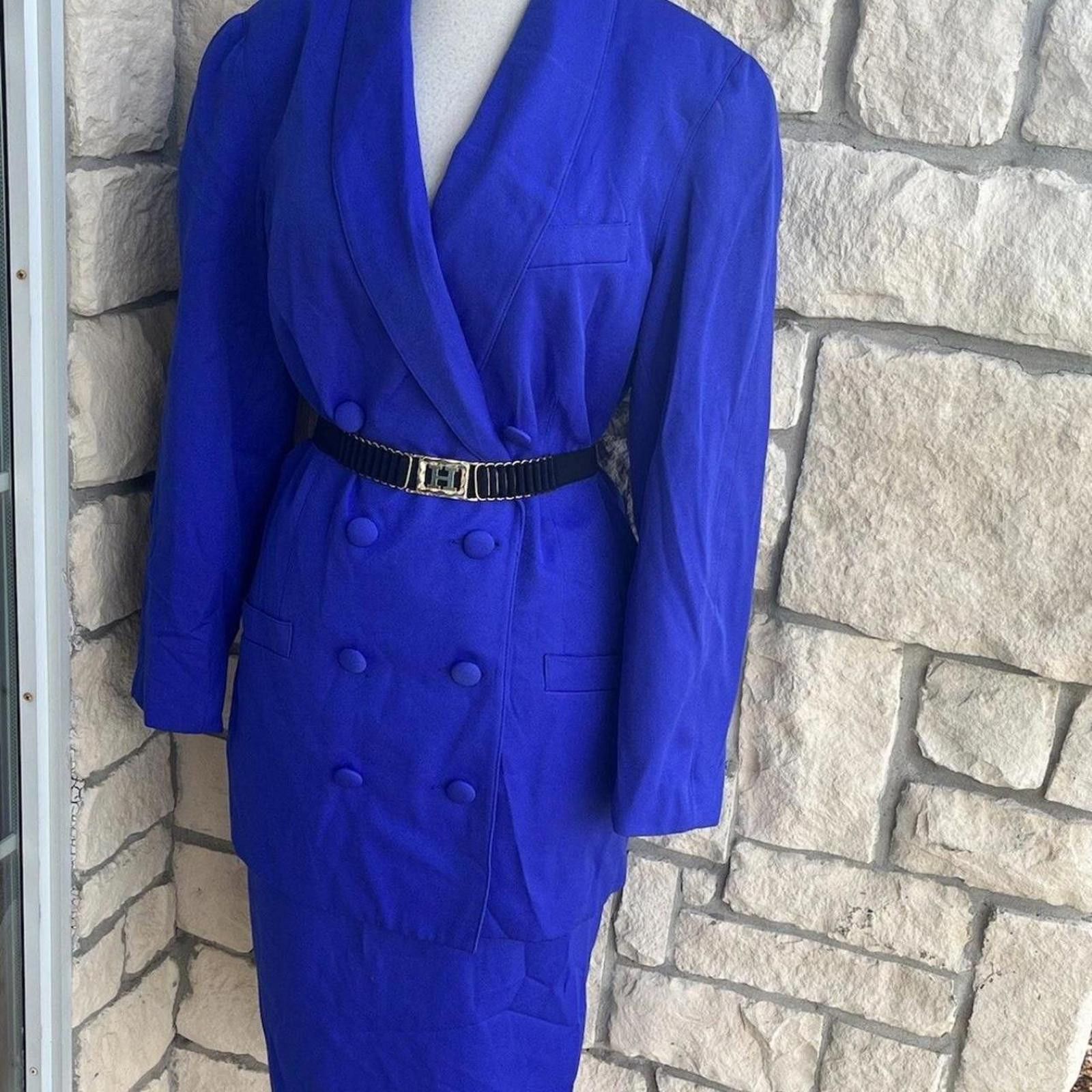 Other Laura Henson blue double-breasted blazer dress Size L / US 10 / IT 46 - 1 Thumbnail