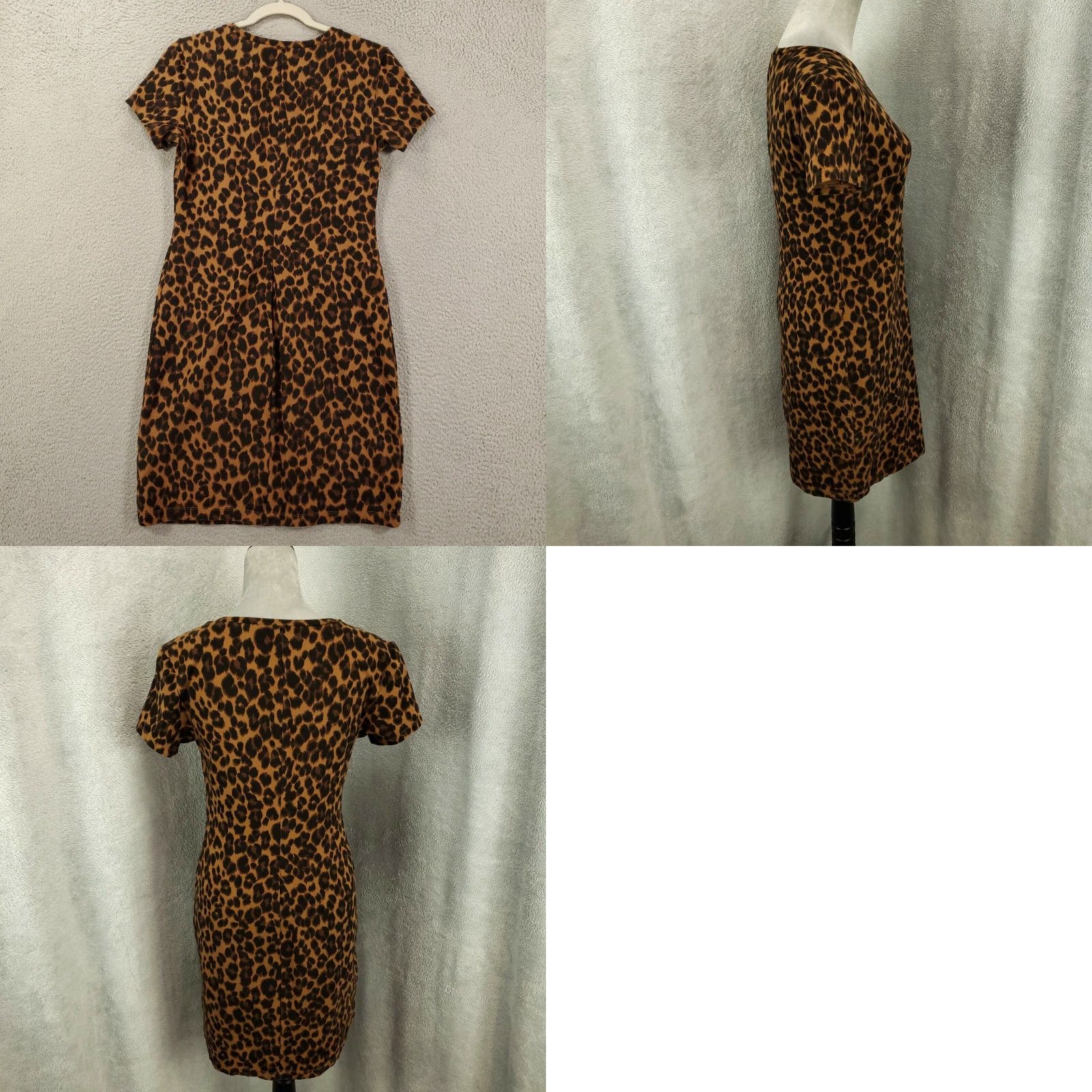 Old Navy Old Navy Womens Mini Leopard Print Dress Size Medium Pullover Casual Knit Brown Multicolor Size M / US 6-8 / IT 42-44 - 8 Thumbnail