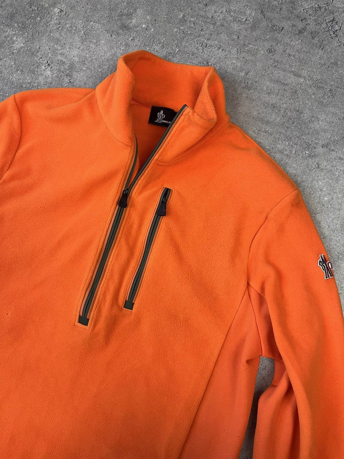 image of Moncler x Moncler Grenoble Zip Fleece Orange XL Luxury, Men's