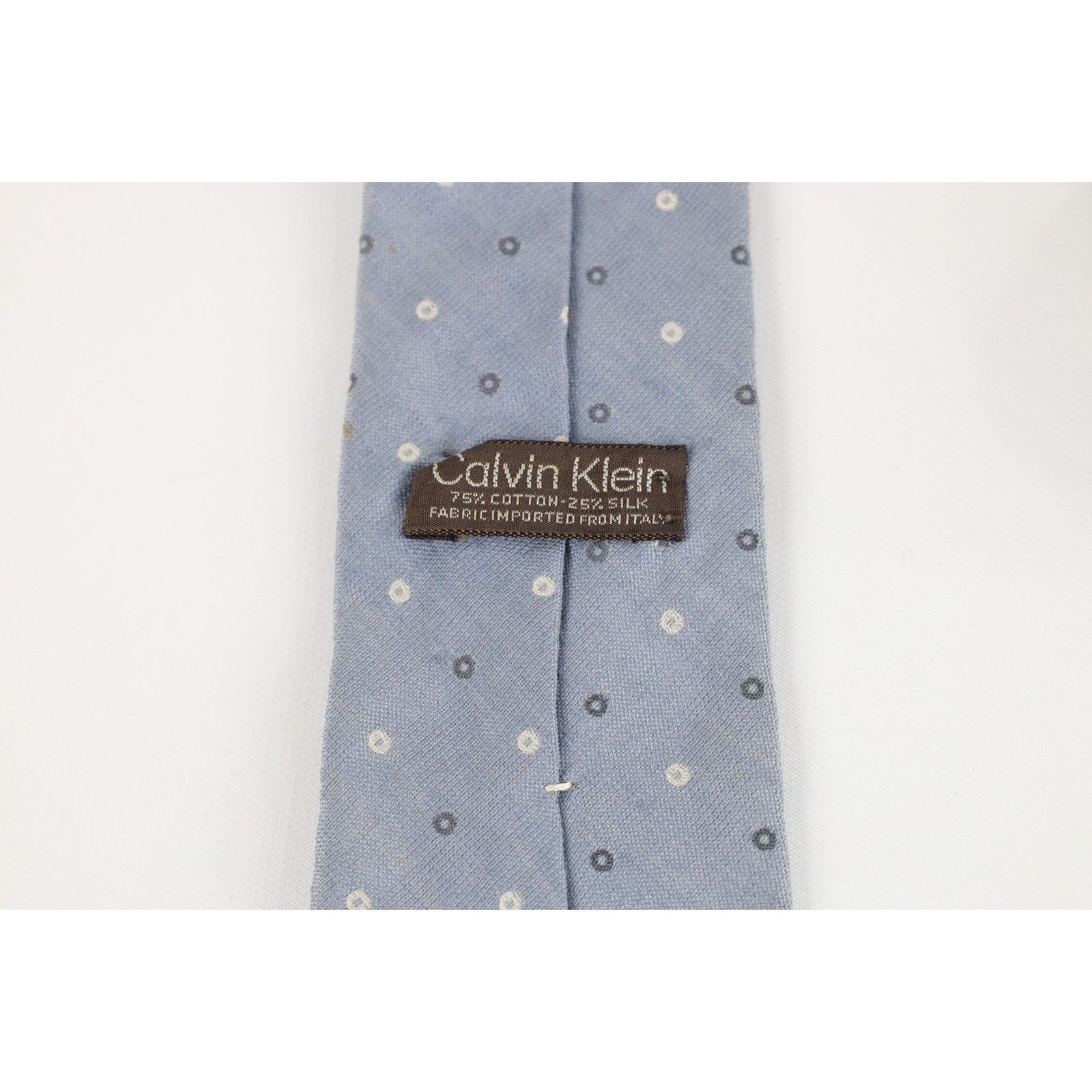 Vintage Vintage 80s 90s Calvin Klein Distressed Polka Dot Neck Tie Size ONE SIZE - 6 Thumbnail
