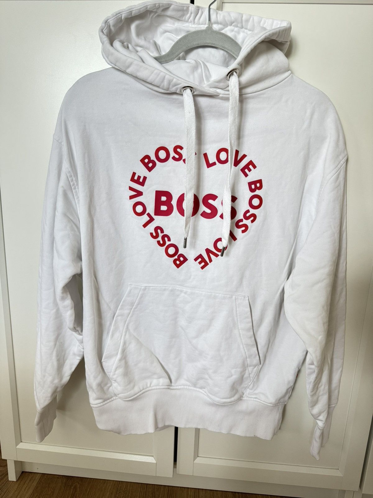 Hugo Boss Boss hoodie white with logo heart love boss Size US S / EU 44-46 / 1 - 1 Thumbnail