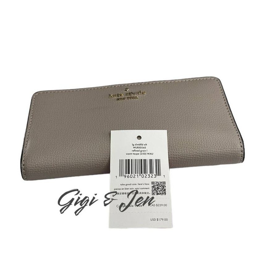 Kate Spade Kate Spade Darcy Large Slim Bifold Wallet in Warm Taupe Size ONE SIZE - 3 Thumbnail