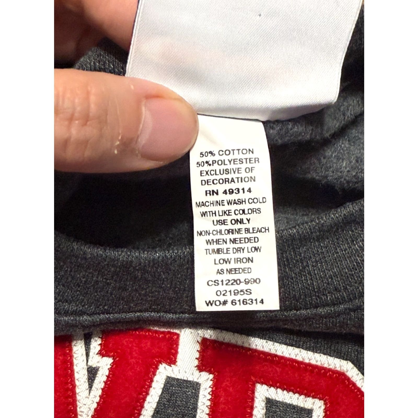 Champion Champion Sweater, Men's Small, Gray Red White, Crew Neck, UWRF Est. 1874, Logo, Pullover, Regular, Fall Winter Spring Summer, Knit, Shirt, Mens Size US S / EU 44-46 / 1 - 7 Thumbnail