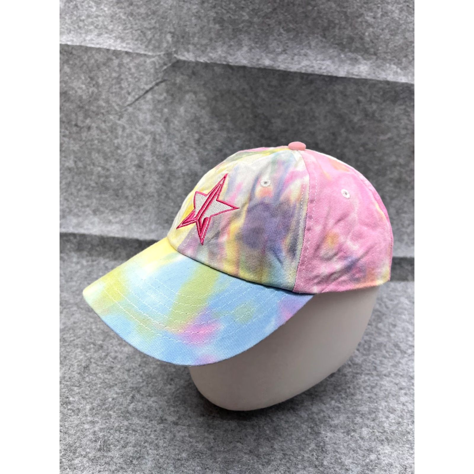 Vintage VINTAGE Jeffree Star Hat Cap Strap Back Women One Size Rainbow Tie Dye 100% Cotton Rare Size ONE SIZE - 4 Thumbnail