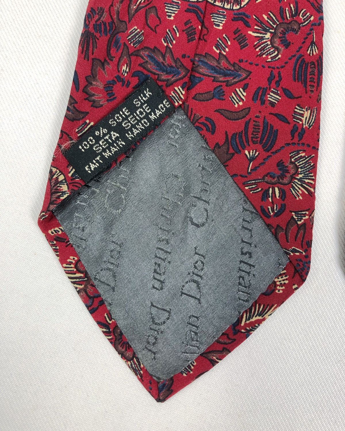 Christian Dior Monsieur Rare Vintage Christian Dior Monseiur Abstract Silk Tie Size ONE SIZE - 8 Thumbnail