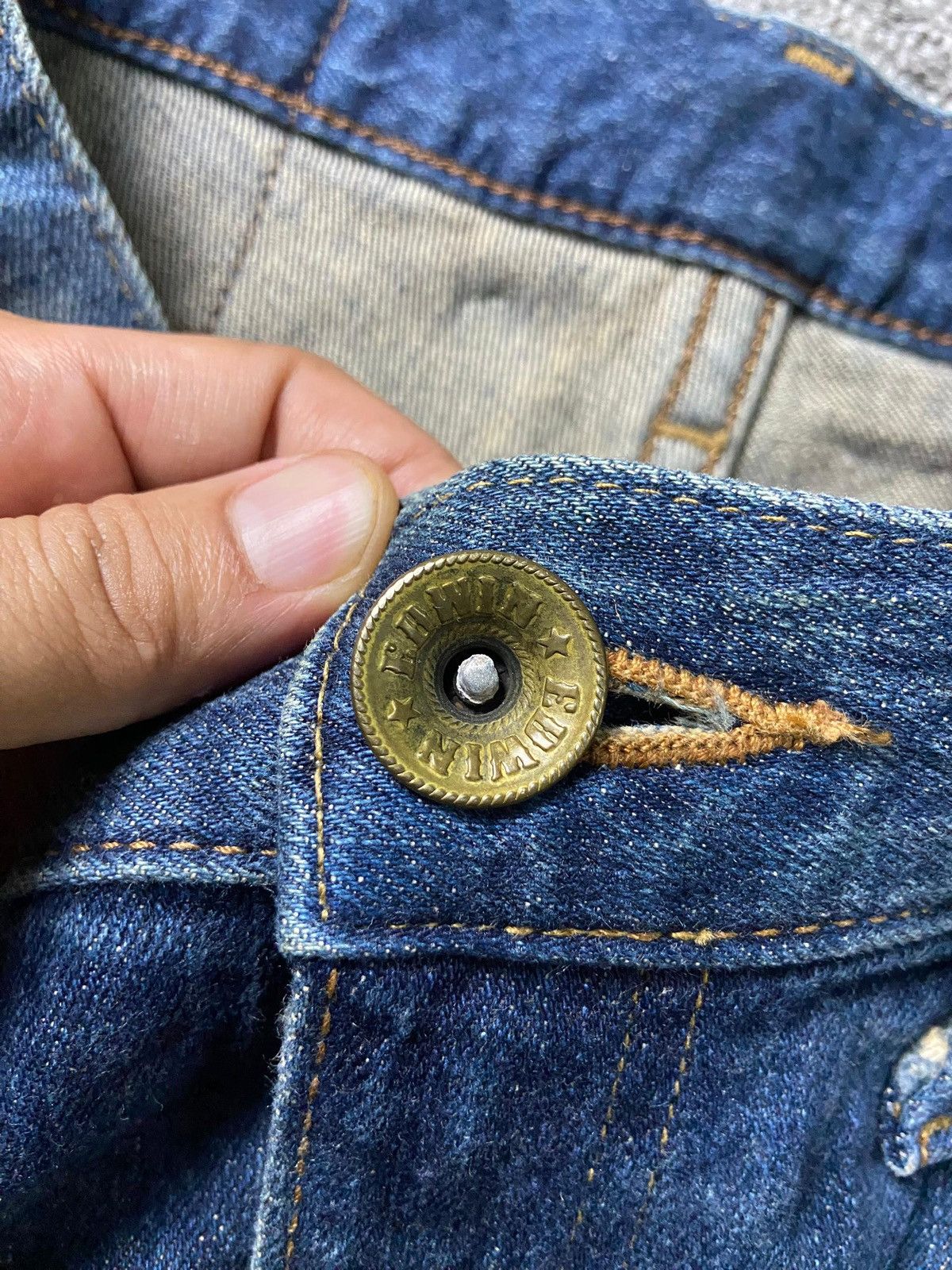 Edwin × Japanese Brand × Vintage EDWIN 403 Exclusive Vintage Distressed Denim Jeans (133) Size US 32 / EU 48 - 8 Thumbnail