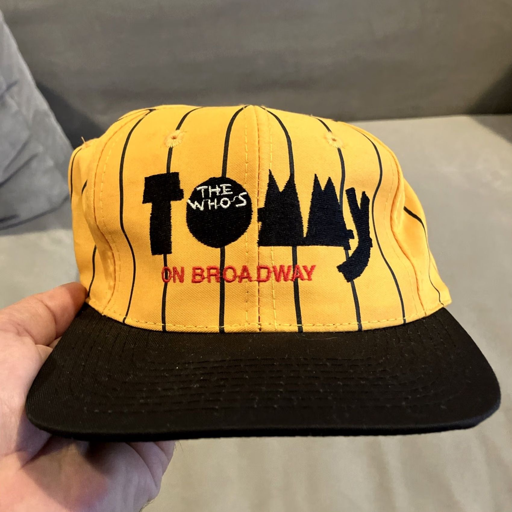 Vintage VINTAGE The Who’s Tommy On Broadway Snap Back Hat Adjustable OSFA Men One Size Yellow 90s The Who’s Tommy Vintage Accessories NWOT Size ONE SIZE - 2 Thumbnail