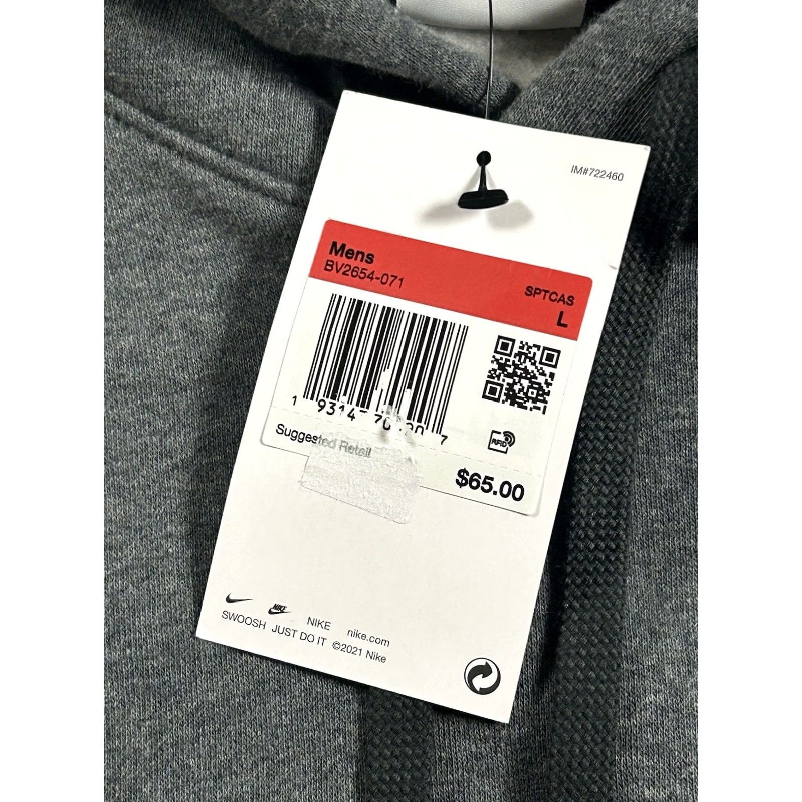 Nike Nike Sportswear Club Fleece Hoodie Sweatshirt Gray Large Mens Size US L / EU 52-54 / 3 - 6 Thumbnail