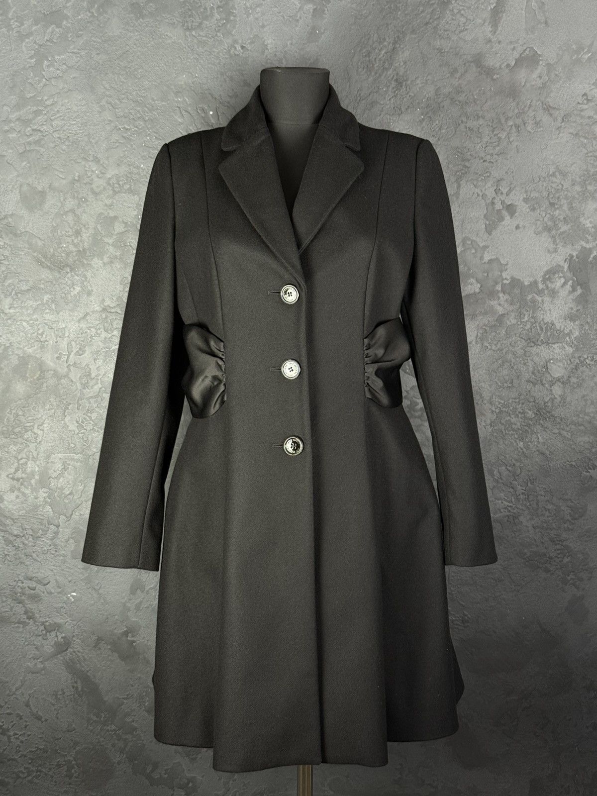 Love Moschino Love Moschino Black Wool Jackets & Women's Coat Size M / US 6-8 / IT 42-44 - 2 Thumbnail