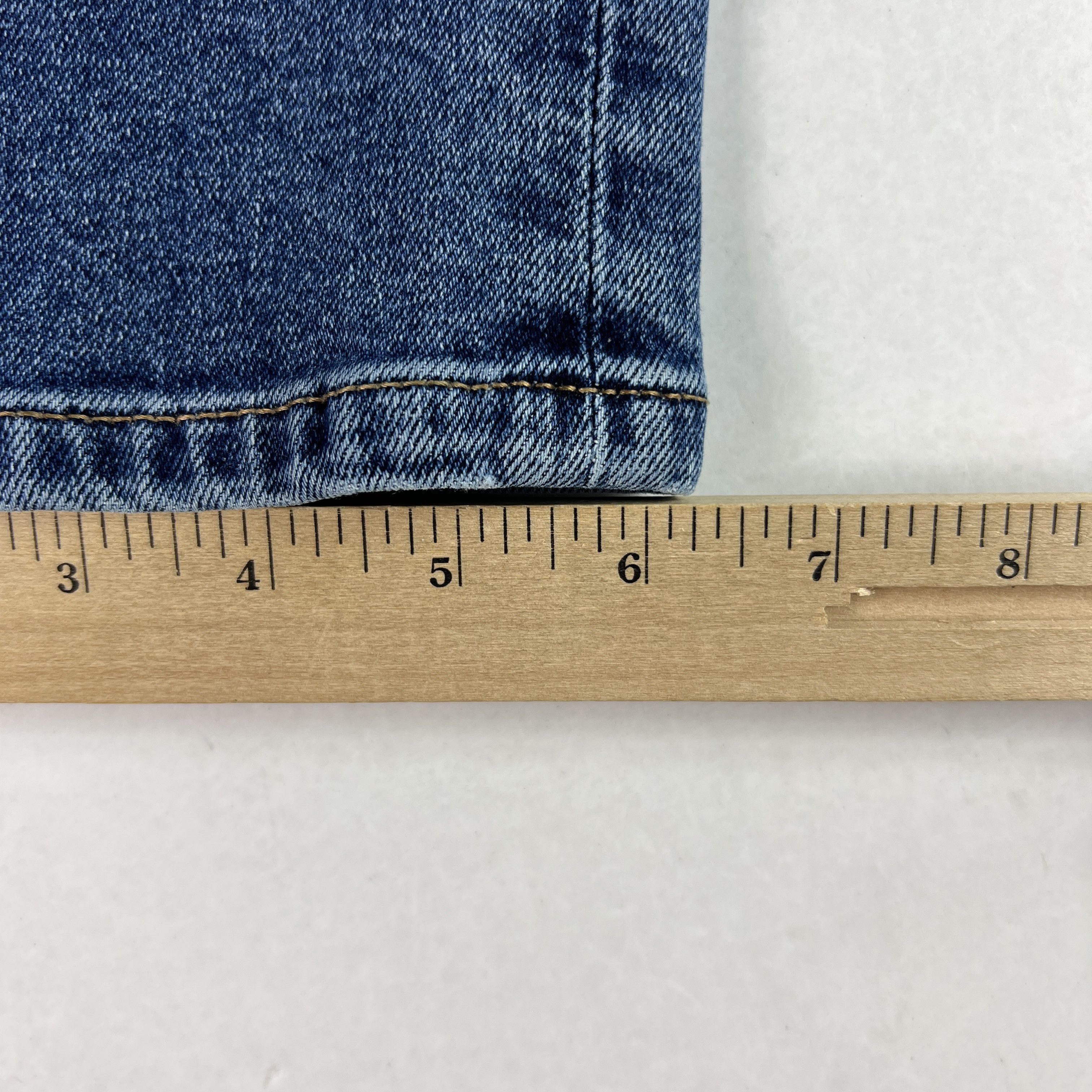RE/DONE Re/Done Jean 70s Stove Pipe High Rise Skinny Crop Blue Denim Size 25" / US 0 / IT 36 - 17 Thumbnail