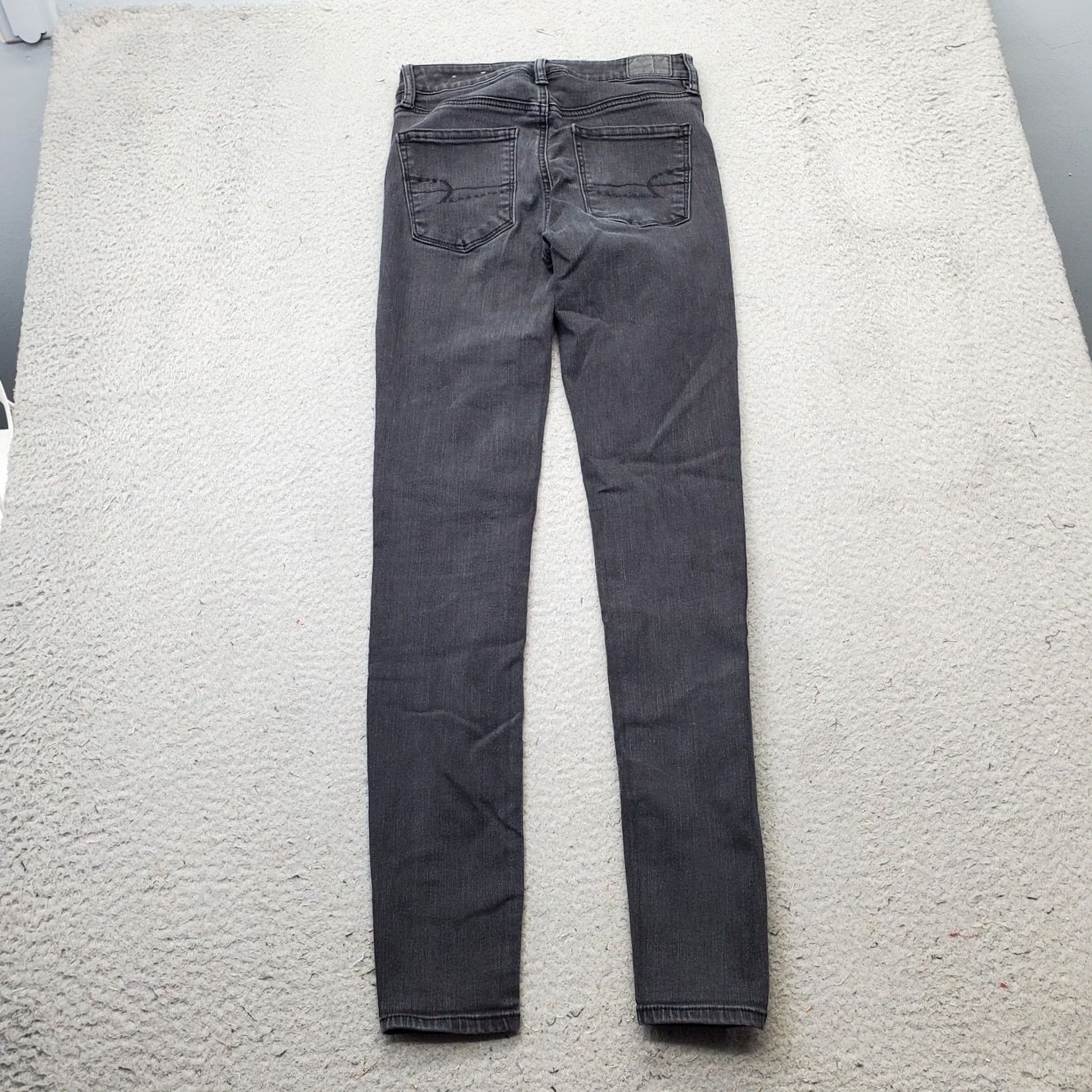 American Eagle Outfitters American Eagle Outfitters Womens 4 Black Denim Jegging Jeans Next Level Stretch Jegging 5-Pocket Denim Shapewear Size 27" / US 4 / IT 40 - 2 Thumbnail