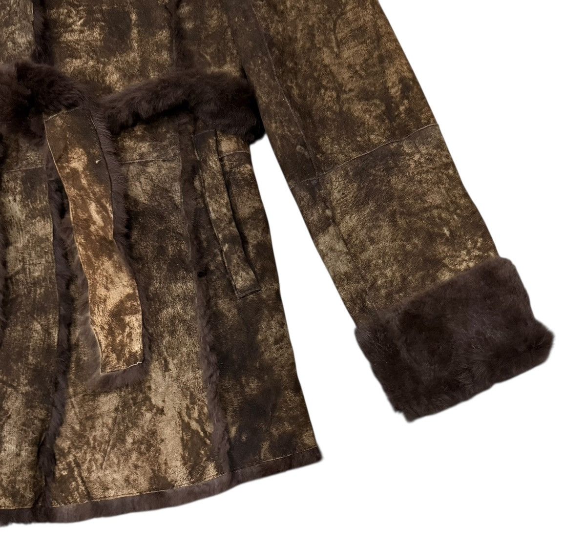 If Six Was Nine Vintage The Ballroom Rabbit Fur Hybrid Pigskin Leather Jaket Size S / US 4 / IT 40 - 3 Thumbnail