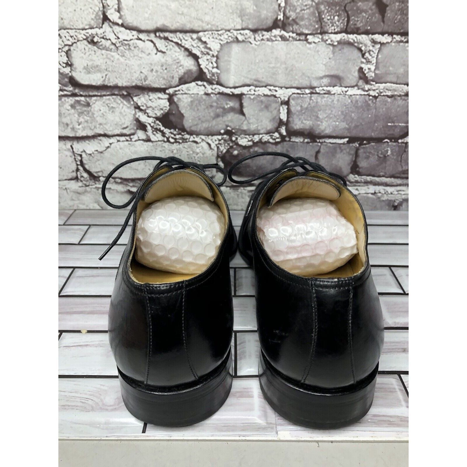 Mezlan Mezlan Lancer Black Leather Square Cap Toe Lace Oxfords Shoe Size US 10 / EU 43 - 3 Thumbnail