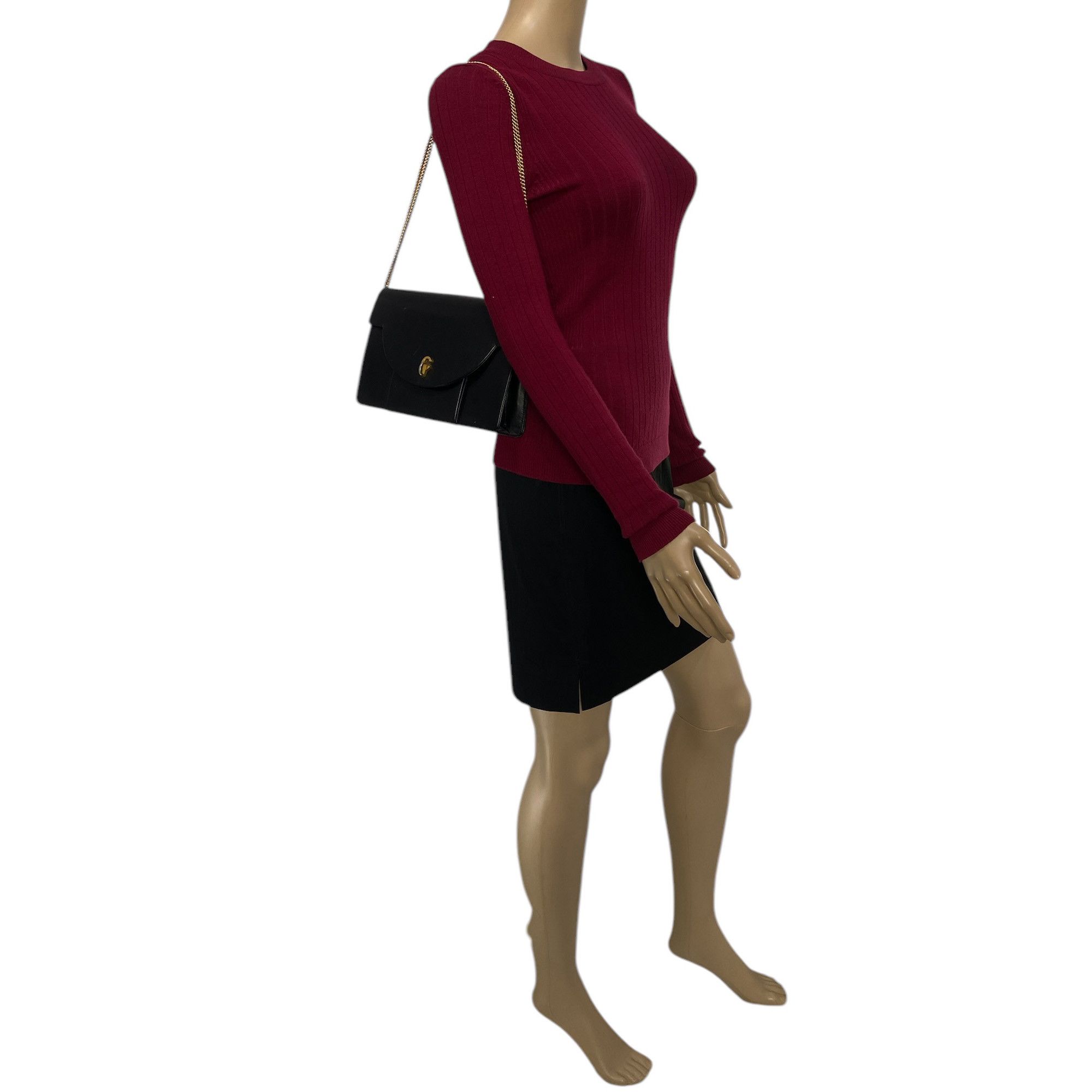 Dior × Vintage Vintage Black Chained Leather Shoulder Bag Size ONE SIZE - 8 Thumbnail