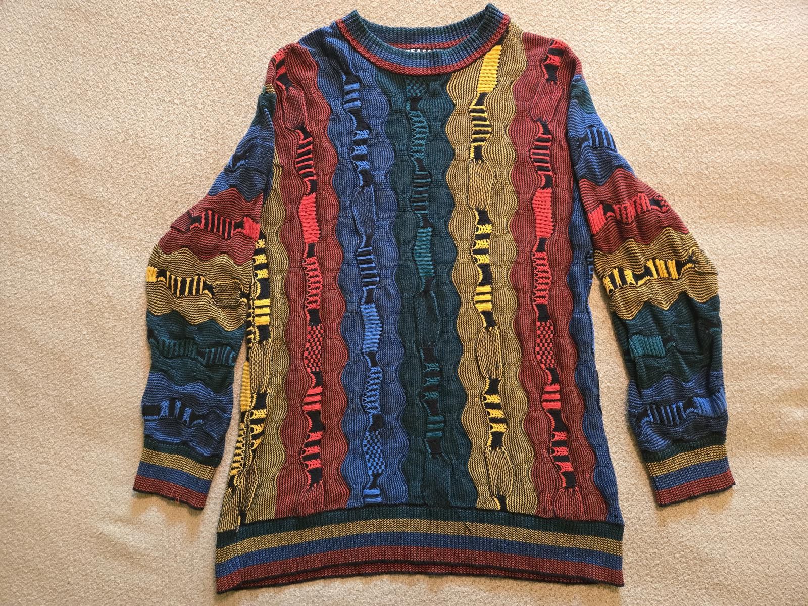 Other Reason L Vintage 90s Textured Knit Sweater Size US L / EU 52-54 / 3 - 4 Thumbnail