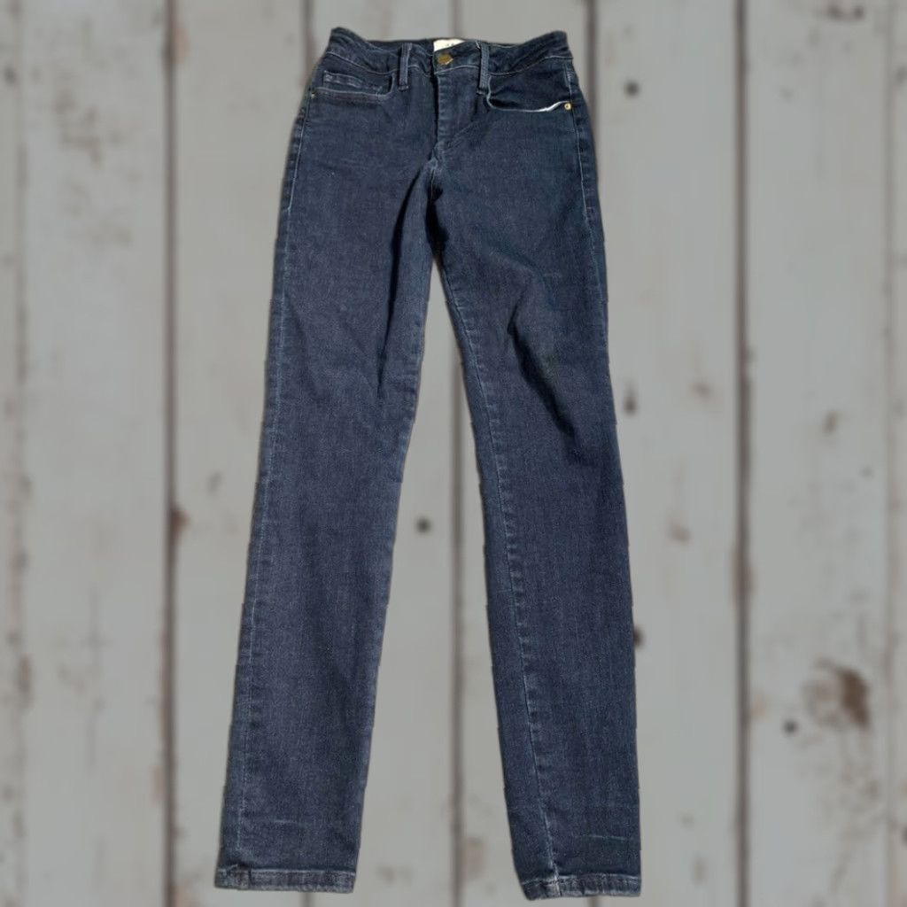 Frame Frame Denim Frame le One Skinny Jeans Dark Blue Keller 1 Jeans Women Juniors Blue Skinny 1 Size 25" / US 0 / IT 36 - 1 Thumbnail