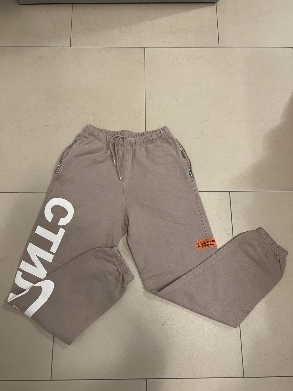 Heron Preston Heron Preston beige sweatpants Size US 27 - 1 Thumbnail