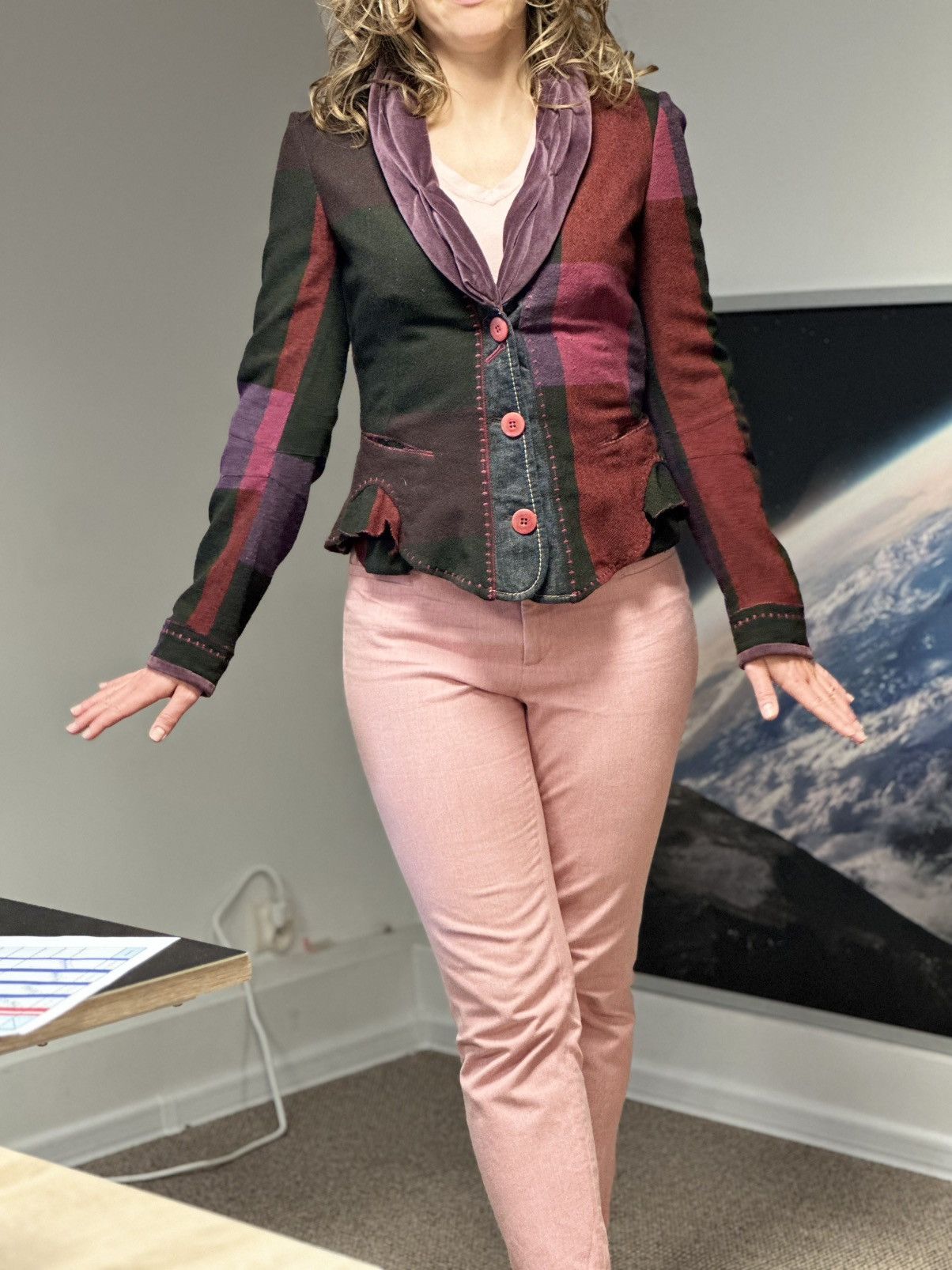 Marithe + Francois Girbaud Marithé + François Girbaud Patchwork Blazer, Avant-Garde Y2K Size S / US 4 / IT 40 - 1 Thumbnail
