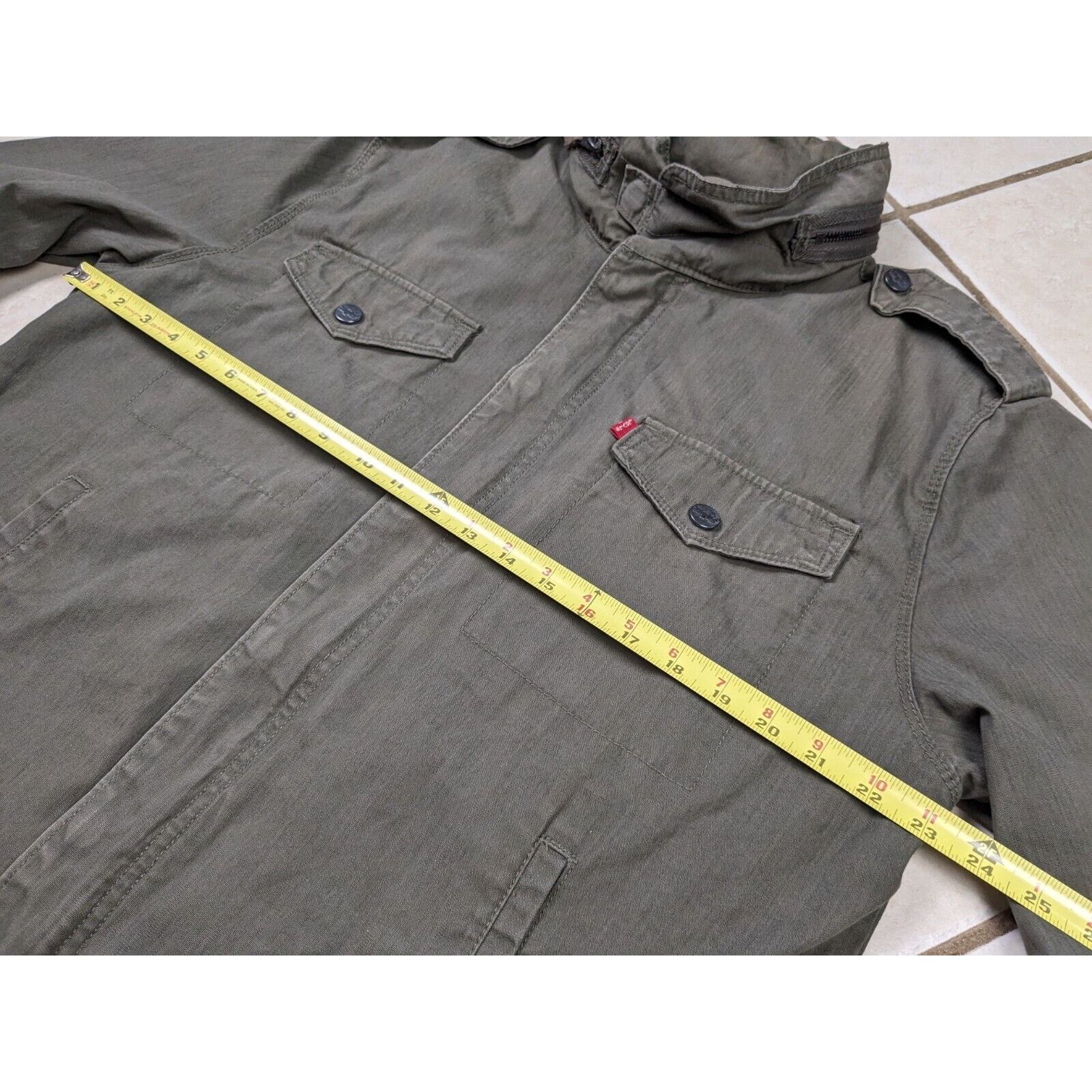 Levi's Levi’s Four Pocket Military Jacket Packable Hood Olive Size US L / EU 52-54 / 3 - 9 Thumbnail