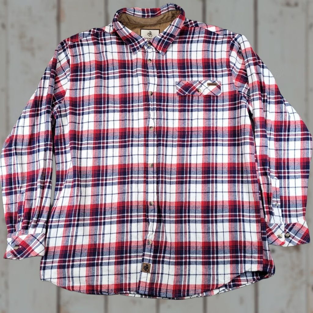 Vintage VINTAGE Legendary Whitetails Shirt 2XT Red White Blue Plaid Flannel Button Up Tall Regular Mens Hunter Workwear Casual Wool? Size US XXL / EU 58 / 5 - 1 Thumbnail
