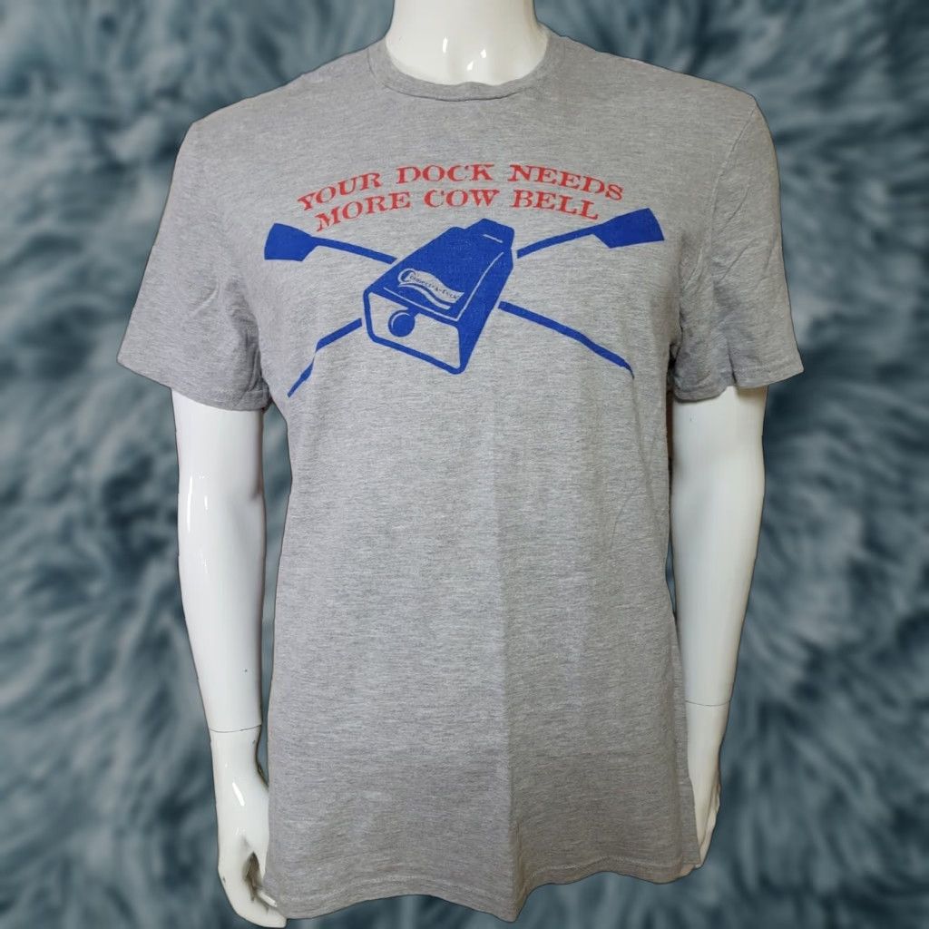 Vintage District T-Shirt Men Large Gray Cotton Blend Short Sleeve Crew Neck Connect-A-Dock Boating Fishing Graphic Tee Size US L / EU 52-54 / 3 - 1 Thumbnail